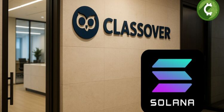 Crypto Alerts Noticias Altcoins Classover invertirá $500 millones en Solana para tesorería