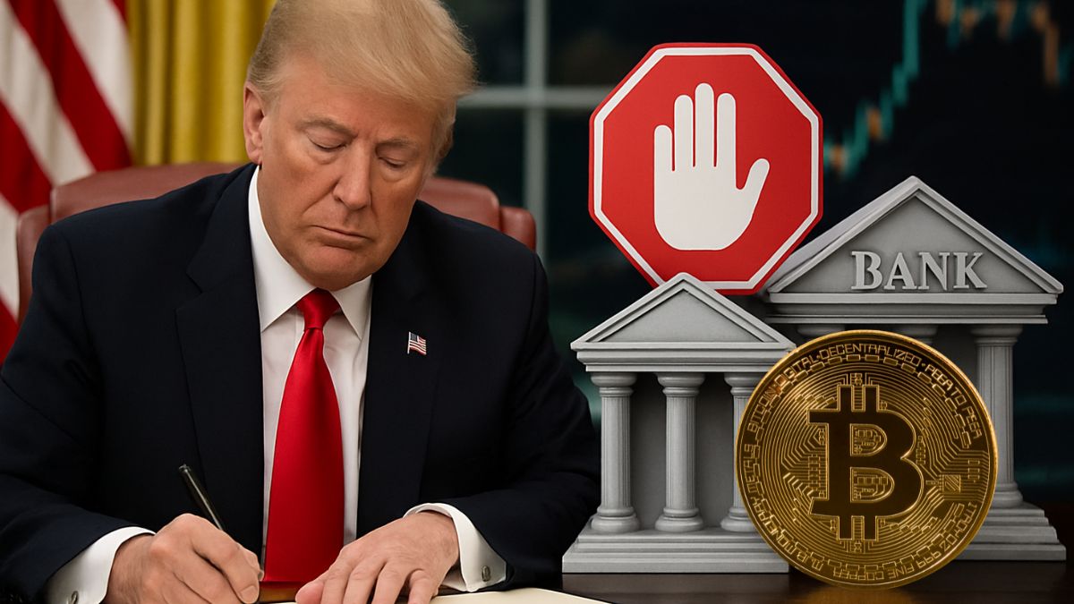 El presidente de los Estados Unidos, Donald Trump, está listo para firmar una orden ejecutiva que impondrá sanciones a bancos que practiquen la discriminación contra empresas cripto o compañías con ideologías conservadoras.